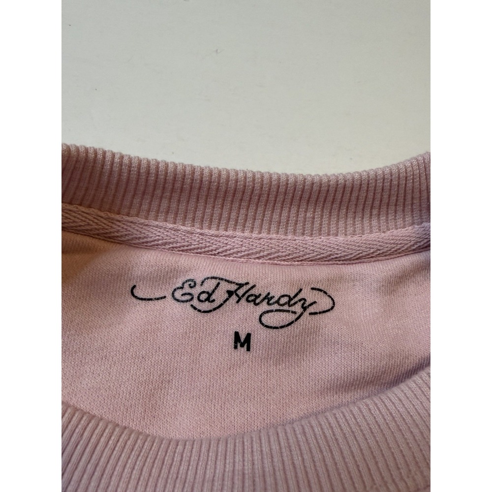 Ed Hardy Women's Size Medium Panther Rose Cropped Sweatshirt - Picture 5 of 10